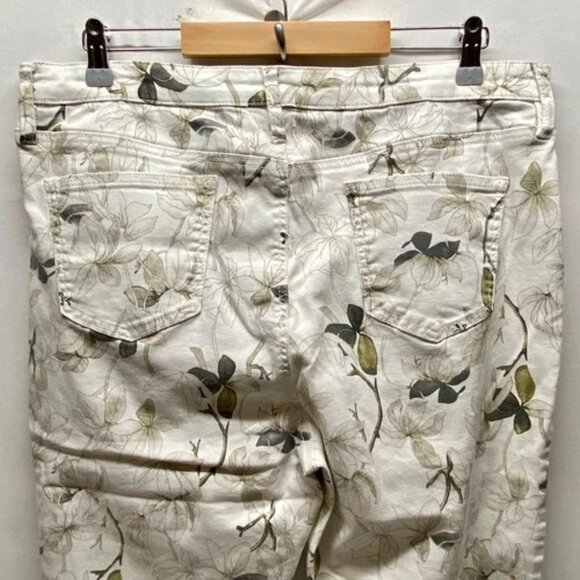 Buffalo David Bitton Jeans Women 16/36 White Floral Havana Stretch Ankle Skinny - Picture 5 of 12
